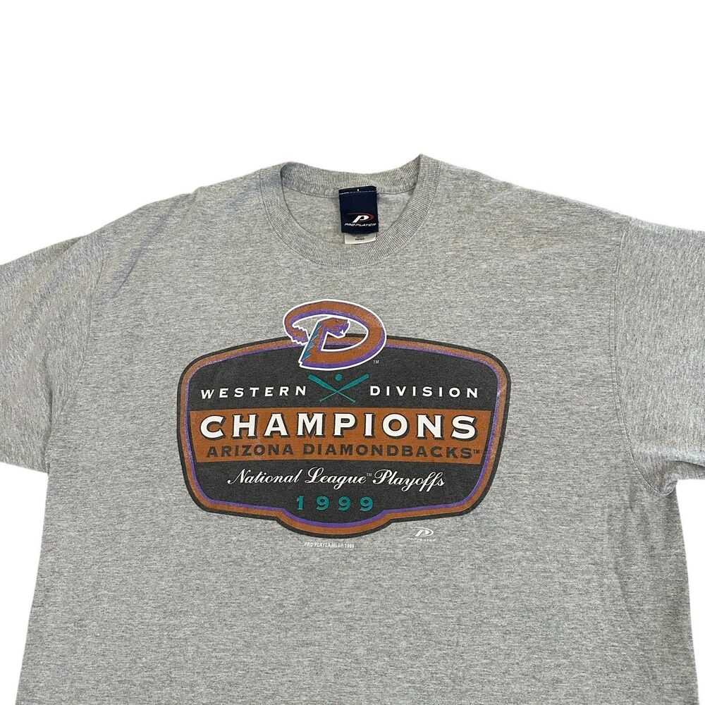 Vintage  Arizona Diamondbacks Western Division Champions T-Shirt Men XL 1999 - Picture 2 of 11